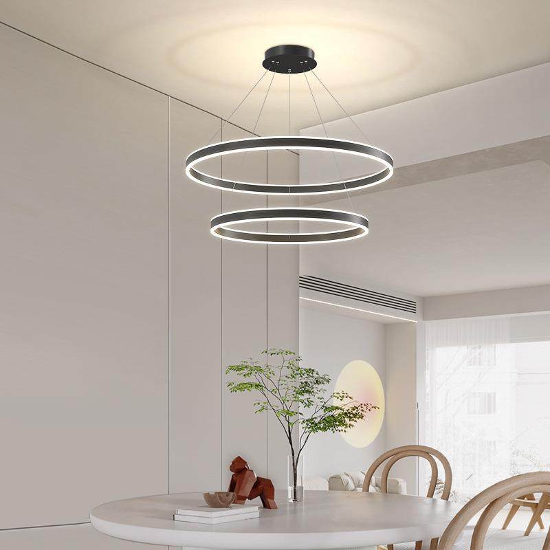 现代简约led灯客厅吊灯极简卧室灯创意圆环吊灯展厅酒店大堂吊灯,淘宝优惠券,粉丝福利购,淘宝优惠卷
