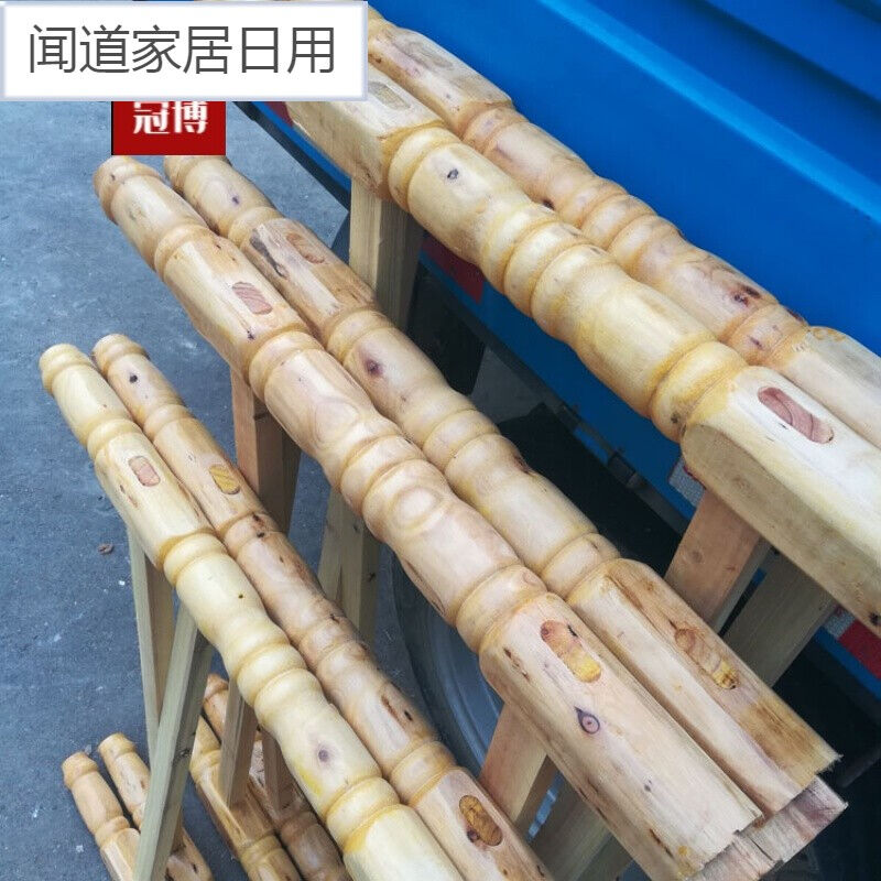 折叠桌腿实木大圆桌折叠桌架子方桌餐桌脚架杂木便捷折叠桌腿支架 - 图2