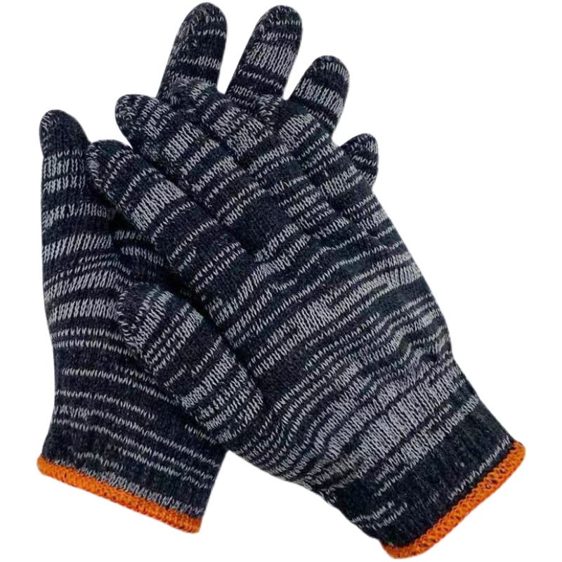 耐脏手套男工地干活纯棉线纱加厚防滑劳动人搬砖手套劳保耐磨工作 - 图3