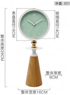 好货厂促汉时时尚轻奢夜光实木装饰座钟客厅创意静音时钟卧室桌面