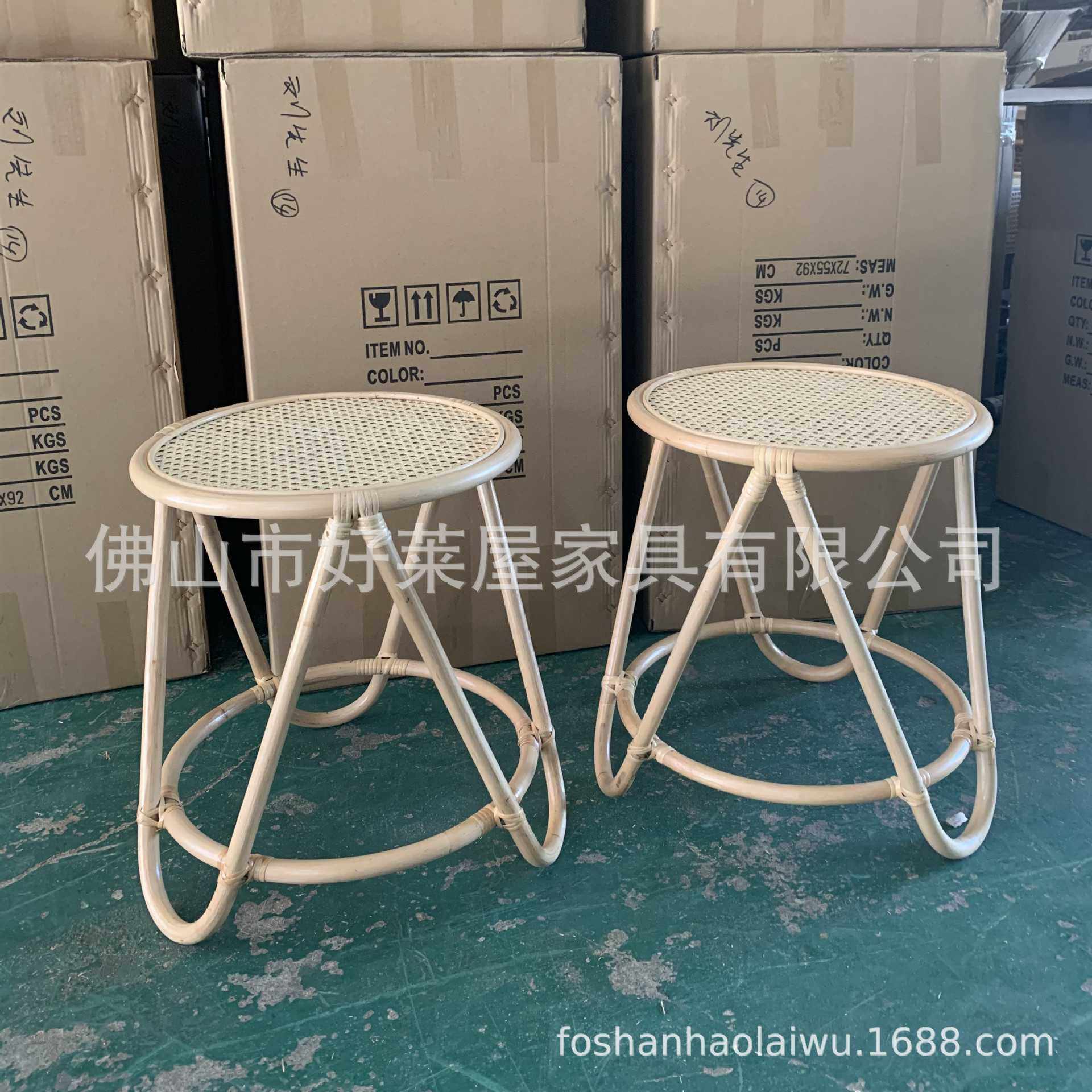 新款直销藤编小茶几圆形小边几民宿长桌置物圆几桌椅藤编屏风日式,淘宝优惠券,粉丝福利购,淘宝优惠卷