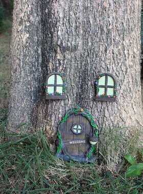 新款直销亚马逊稳定货源夜光门窗树脂工艺品庭院装饰品挂件现货