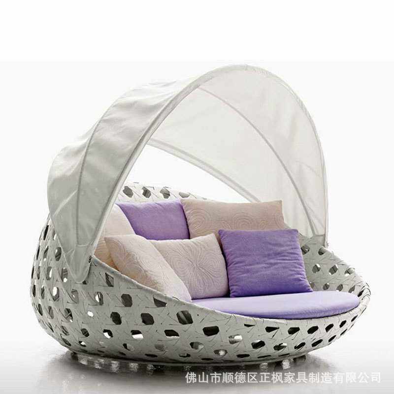 新款直销户外藤编躺床藤椅沙发酒店露天室外泳池防水防晒休闲圆床,淘宝优惠券,粉丝福利购,淘宝优惠卷