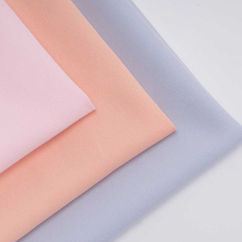 新款直销150D长丝四面弹 细斜纹丝滑涤纶弹力布 制服汉服连衣裙女 - 图2