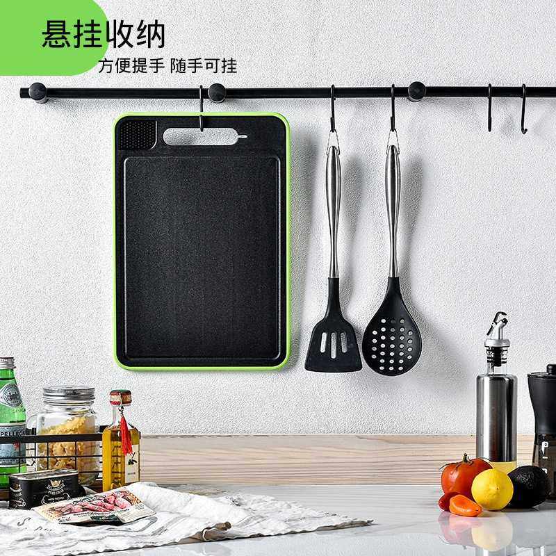 新款直销厨房砧板喷漆双面切菜板合金铝物理解冻菜板带磨刀器研磨,淘宝优惠券,粉丝福利购,淘宝优惠卷