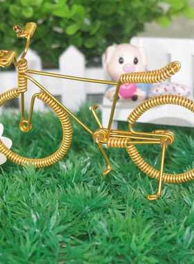 新款直销创意摆摊货源手工自行车模型摆件铝线工艺品