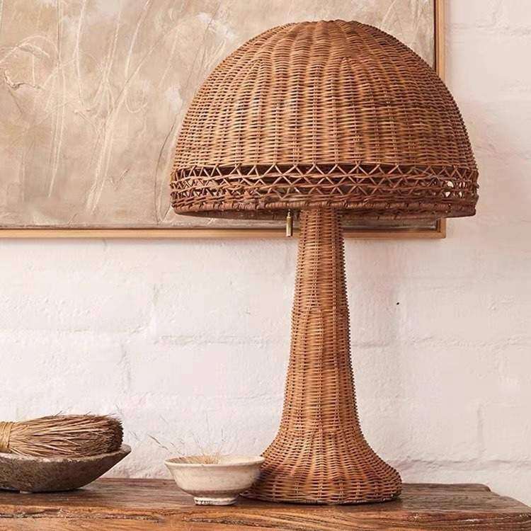 复古落地灯美式日式侘寂风中古装饰美式客厅卧室书房藤编氛围台灯,淘宝优惠券,粉丝福利购,淘宝优惠卷