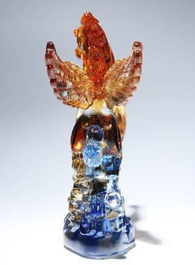 琉璃飞马摆件刻字纪念品乔迁开业高档客厅家居装饰品属马生日礼物