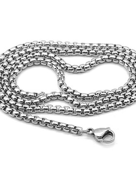 1Pc Stainless Steel Square Rolo Stainless Steel Chain Neckla