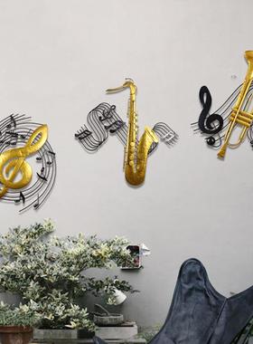 复古铁艺乐器壁挂乐器店酒吧咖啡店橱窗创意装饰品挂件挂饰壁饰