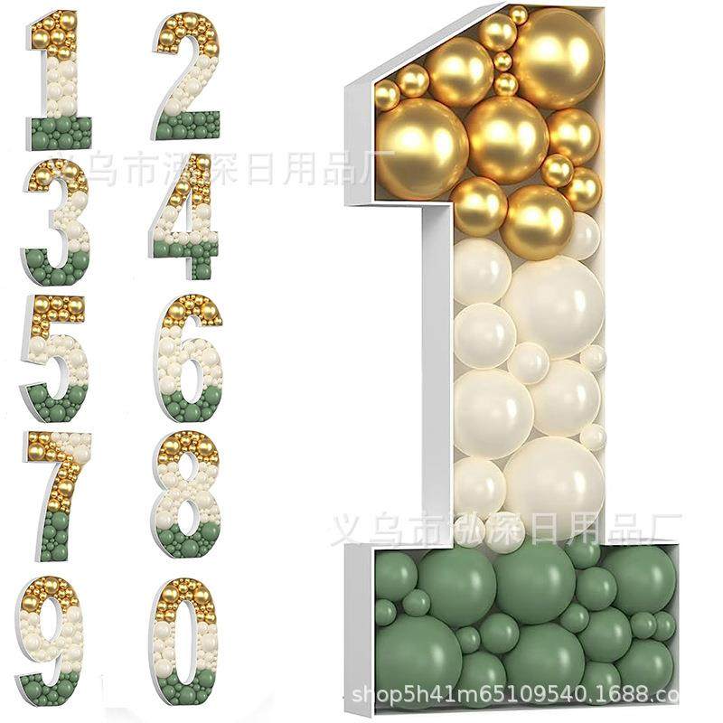 立体KT板造数字型生KZE异日字母马赛克气球形填充架框气球盒装饰,淘宝优惠券,粉丝福利购,淘宝优惠卷