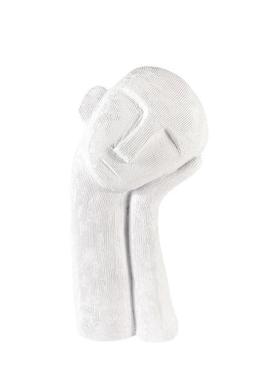 现代简约欧式白色托腮人像摆件雕塑样板房售楼处软装饰品摆设