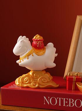 2026马年吉祥物马上有钱转转招财摆件过年桌面工位装饰品新年礼物