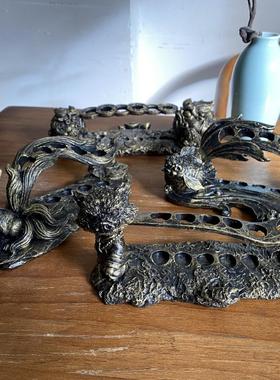 复古做旧混批树脂实心动物八戒狐狸金鱼金蟾茶道六君子茶具配件