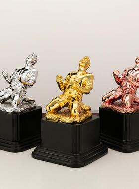 世动4007界杯足球运员奖杯树脂电射手员金球靴镀奖印字定制比赛颁