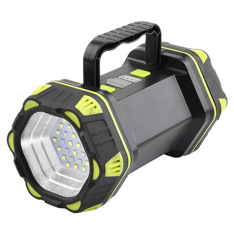 New camping light multi-function searchlight USB charging output camping emergency lighting portable flashlight