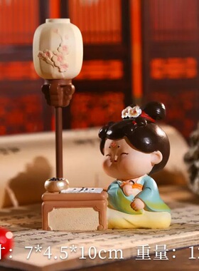 西安文创纪念品小夜灯摆件唐仕女琴棋书画古风女孩装饰品新年礼物