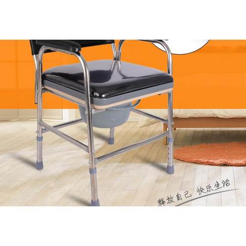 厂家直销坐便椅老人坐厕椅洗澡椅老人移动马桶坐便器不锈钢座便椅 - 图2