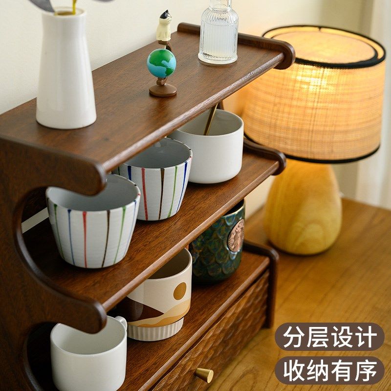 实木杯架桌面收纳置物架多层水z杯整理架茶杯马克杯咖啡杯展示柜,淘宝优惠券,粉丝福利购,淘宝优惠卷