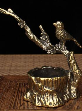 0唐腾全黄铜龙戏水摆件墨斗喜上枝头金龙鱼摆件礼品居家办公小摆