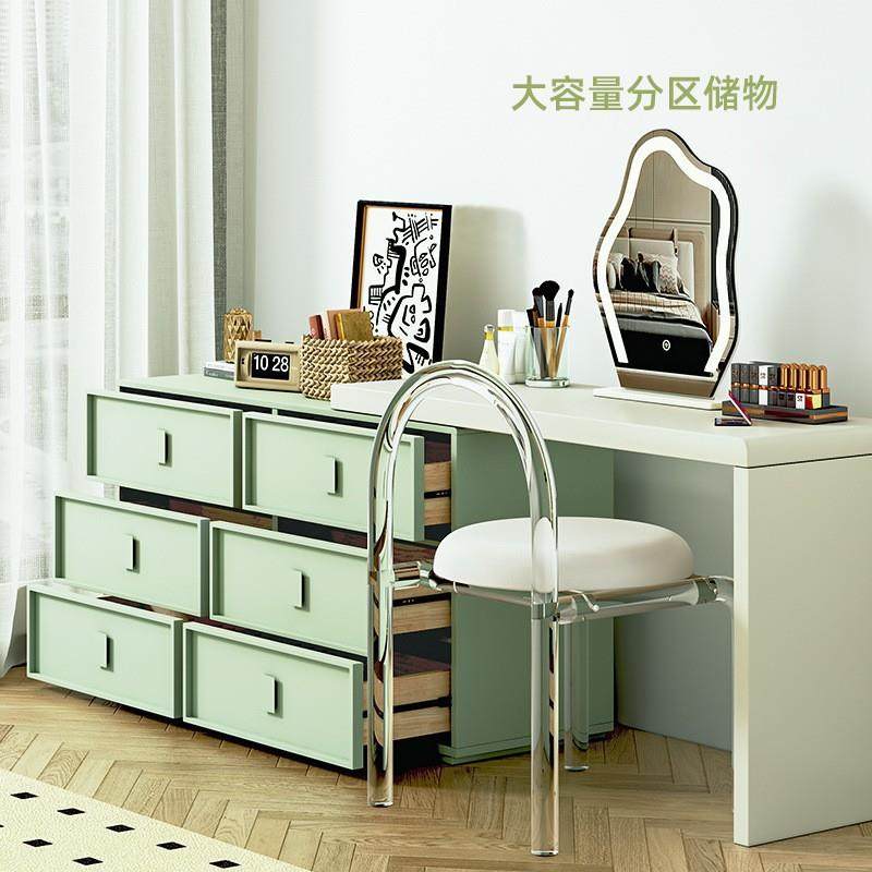 轻客式化法妆镜台EIY桌椅组合尾斗柜妆台一体学习厅床储物办公梳,淘宝优惠券,粉丝福利购,淘宝优惠卷
