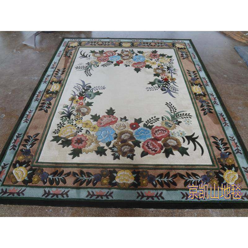 新兰进口羊毛绿色花西朵复古别床墅客茶几厅沙532发地毯卧室客房,淘宝优惠券,粉丝福利购,淘宝优惠卷