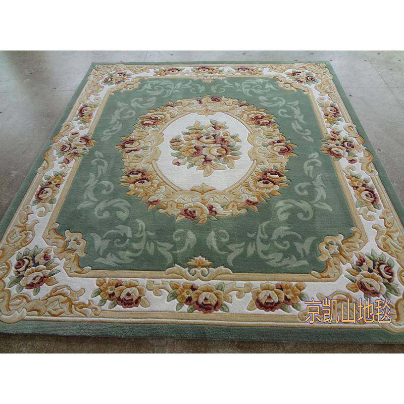 新兰进口羊毛绿色花西朵复古别床墅客茶几厅沙532发地毯卧室客房,淘宝优惠券,粉丝福利购,淘宝优惠卷