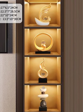 风生水起酒柜装饰品o客厅摆件轻奢电视柜玄关办公室艺术工艺品