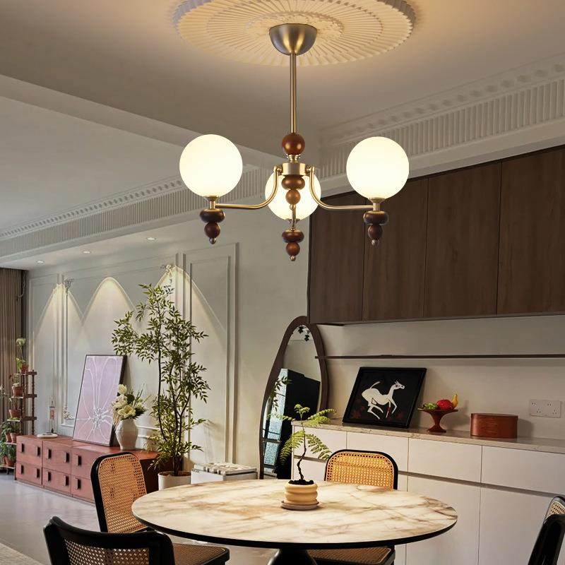 法式客厅吊灯奶油风中古复古护眼魔豆灯新款大厅主灯LED全屋灯具,淘宝优惠券,粉丝福利购,淘宝优惠卷