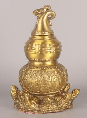 铜葫芦家居办公室铜工艺品摆件厂家九龟葫芦天医葫芦