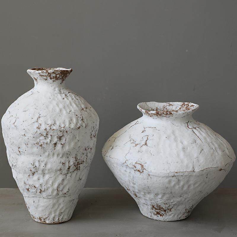 白霜景德镇件陶瓷花瓶复古怀酒店宿民诧寂旧风插花禅GCN意摆粗陶,淘宝优惠券,粉丝福利购,淘宝优惠卷