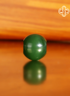 建廷俄料老坑碧玉散珠隔珠 直径13.5x12mm 哑光羊脂玉和田玉配珠