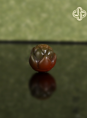 建廷天然盐源玛瑙散珠 莲花珠 10mm 单颗精品 满肉精工配饰配珠