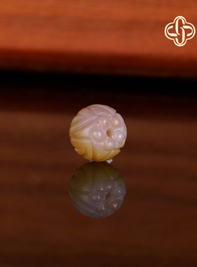 建廷天然盐源玛瑙散珠9.7mm 莲花珠单珠 满肉单颗精品配珠隔珠