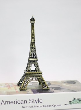 法国巴黎b埃菲尔铁塔摆件艾菲尔铁塔金属模型旅游纪念品家居装饰