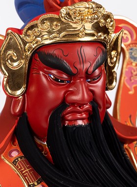 速发香樟木雕佛像关公神像供奉摆件招财家用关羽财二爷神像供奉武