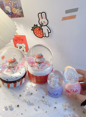 速发便幻玻璃球水晶球透明圆球桌装面饰小摆件可爱生生日礼物梦签