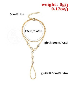 。Hand decoration summer versatile alloy band diamond finger