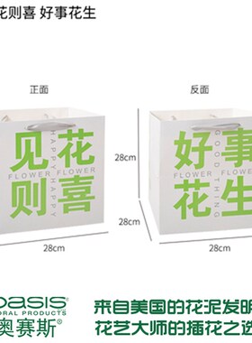 正方形手拎袋手提袋鲜花花束纸袋节日礼物高档礼盒DIY情人节包装