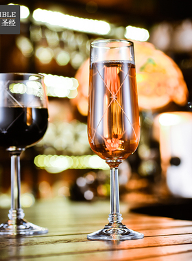 德国水晶香槟杯红酒杯葡萄酒杯气泡酒杯 鸡尾酒杯 刻花香槟杯