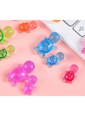 【精美小物件】新夜光彩色小乌龟树脂仿真乌龟摆件儿童玩具礼物