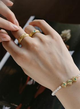 Orange Cube幸运拼图戒指高级原创设计轻奢食指戒指环送女友礼物