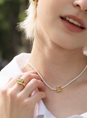 Orange Cube幸运定格戒指高级原创设计小众开口指环女送女友礼物