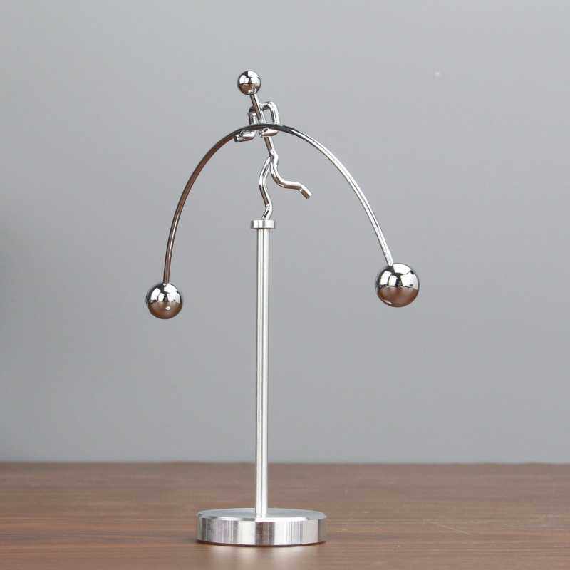 新款直销新款单脚小铁人 不倒翁平衡球大力士举重小摆件好玩 桌面,淘宝优惠券,粉丝福利购,淘宝优惠卷