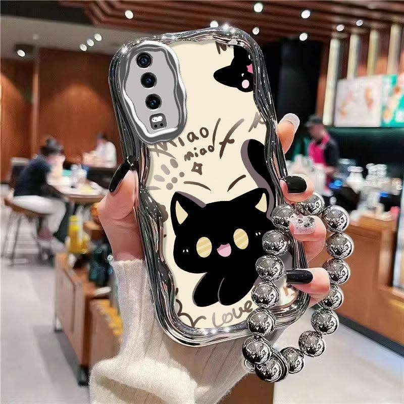 华为P30手机壳可爱卡通黑猫华为P30Pro电镀硅胶简约软壳女款防摔,淘宝优惠券,粉丝福利购,淘宝优惠卷