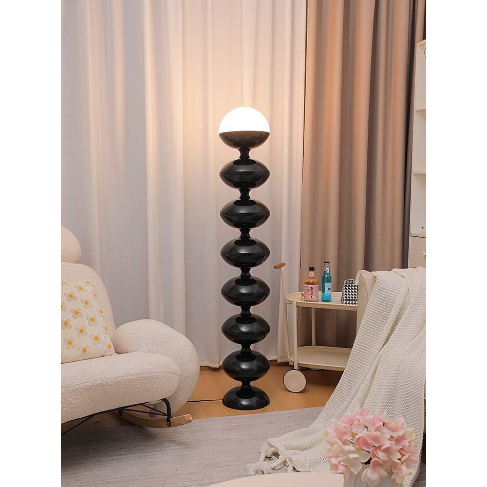 北欧中古奶油风葫芦落地灯装饰高级氛围感客厅卧室沙发旁立式台灯,淘宝优惠券,粉丝福利购,淘宝优惠卷