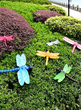 户外花园庭院仿真动物蜻蜓摆件公园景区幼儿园装饰昆虫玻璃钢雕塑