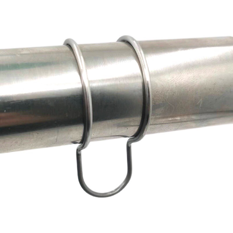 10个不锈钢防风钩卡扣式挂钩子防风卡扣室外圆管固定扣防滑防掉落 - 图1