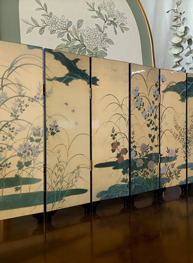 新中式桌面小屏风摆件书房玄关工艺品挡板隔断复古创意家居摆设