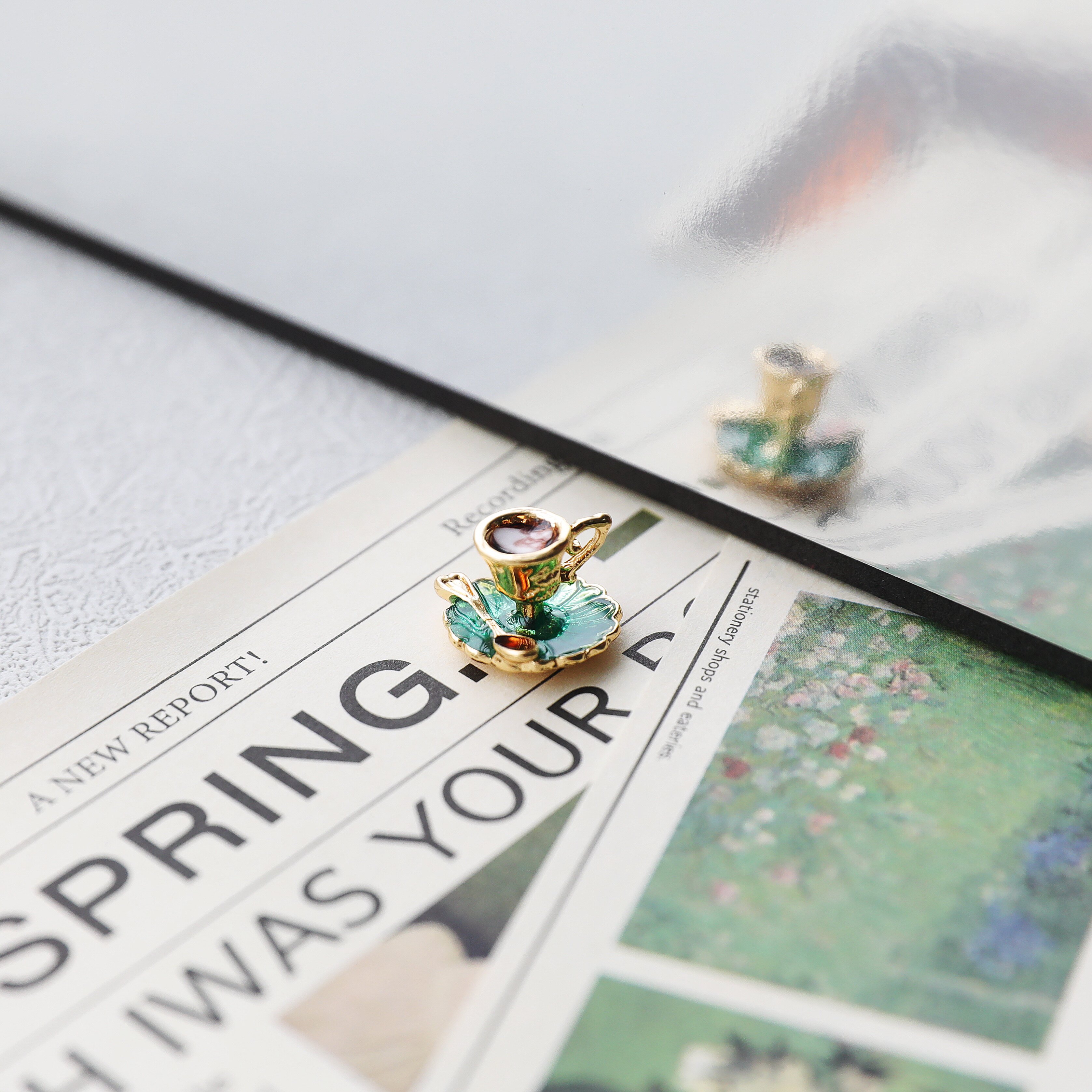 日本进口复古迷你咖啡杯下午茶配件DIY饰品配件耳环吊饰项链挂件,淘宝优惠券,粉丝福利购,淘宝优惠卷